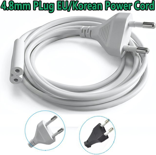 Volex Netzkabel mit 2-poligem Korea-AC-Stecker auf IEC C7, Länge: 1,8 m, Schwarz oder Weiß - Bild 1