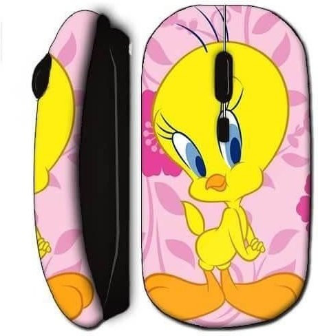 MANIACASE Kabellose Maus Titi Pink Schwarz mit USB und WiFi für Mac und PC - Bild 1