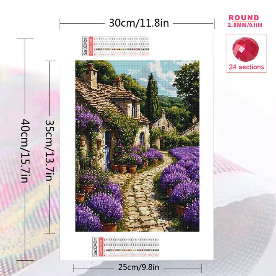 Momoart Diamond Painting Set Haus und Garten als DIY Kunst-Set mit floralem Motiv in Multicolour, B/H: 30 x 20 cm - Bild 2