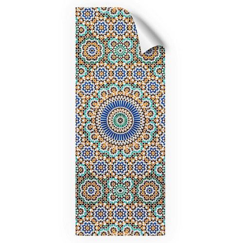 mySPOTTI Duschrückwand-Panel in Mosaikfliesenoptik, Farbe: Blau/Türkis/Mehrfarbig, H x B: 255 x 100 cm - Bild 2