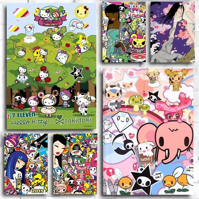Kayou Tokidoki Poster Kunstdruck im Anime-Stil mit Tiermotiven, mehrfarbig, Papier - Bild 1