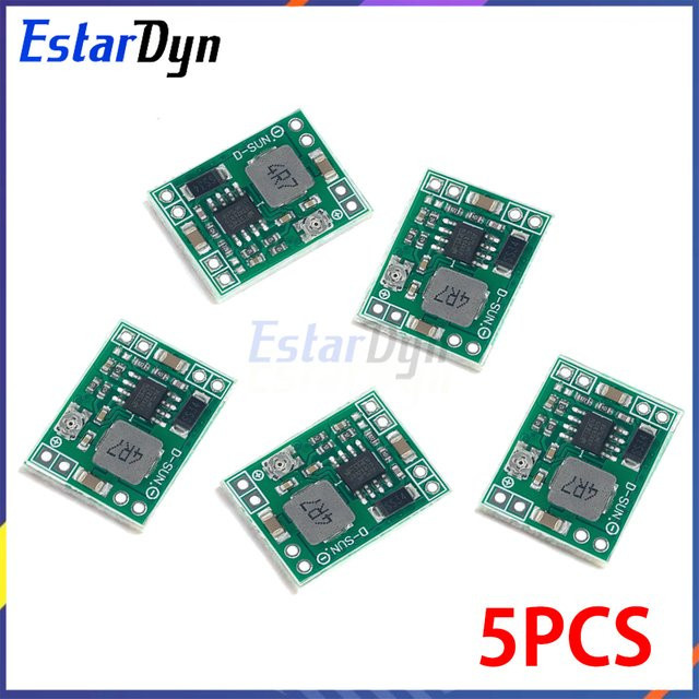 5er Set Estardyn MP1584EN DC-DC Buck Converter Modul, 3A Einstellbarer Step Down Spannungsregler in Grün - Bild 1
