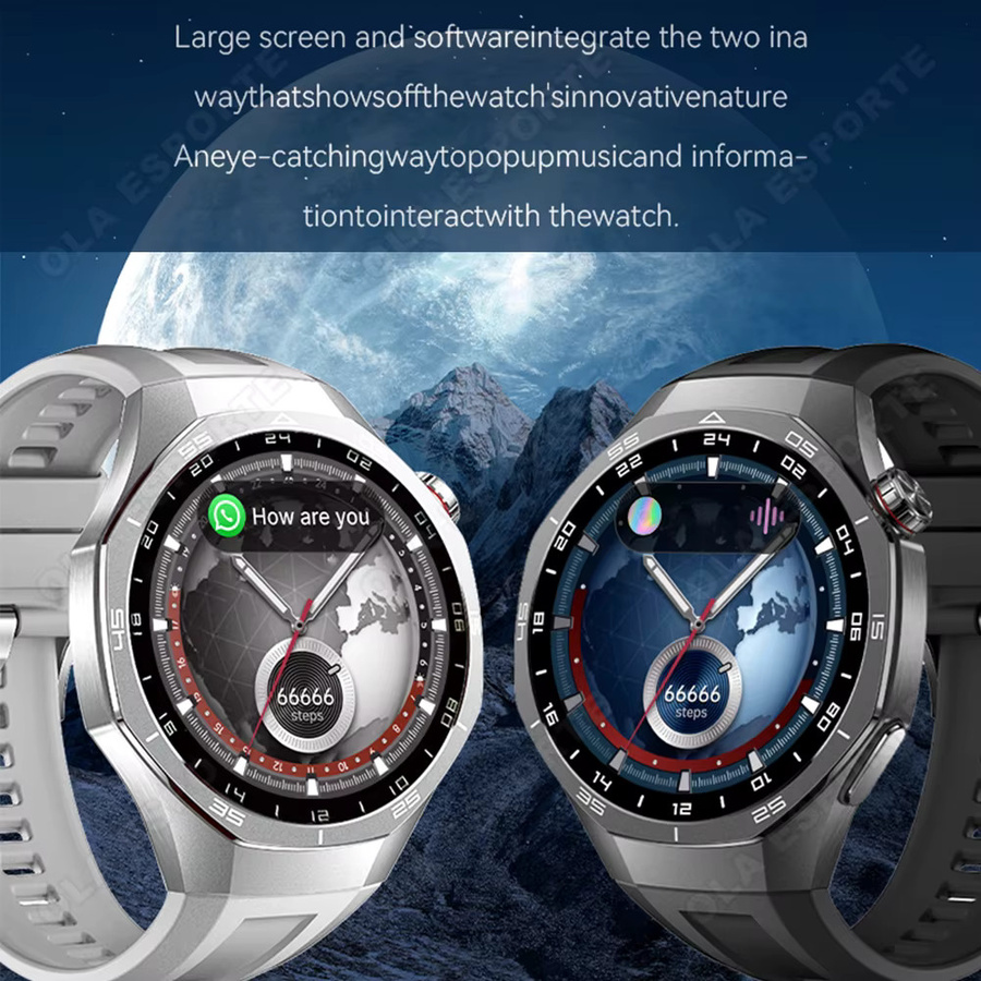 Ola Esporte Smartwatch, Edelstahl, Silber, Herren, GPS, 1,53 Zoll - Bild 6