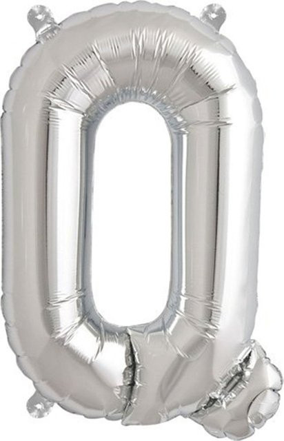 Rico Design Folienballon Buchstabe Q in Silber, Höhe: 36 cm - Bild 1