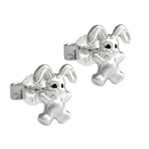 SIGO Ohrstecker kleiner Hase, 925 Silber, Kinder - Bild 1