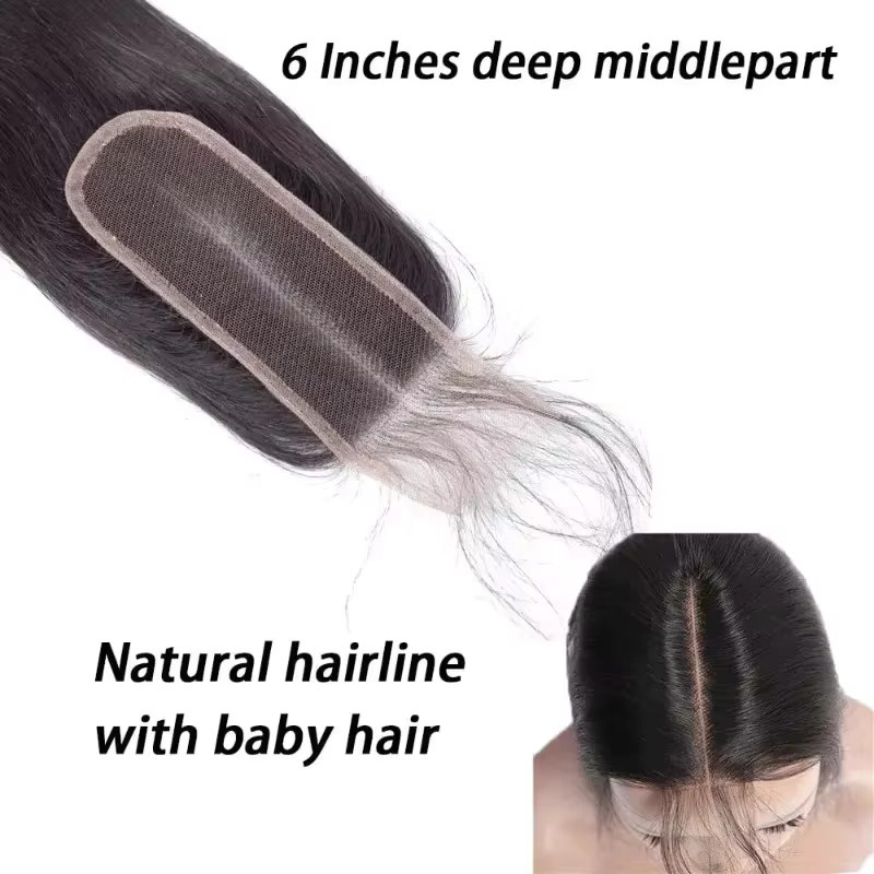 GloTress Echthaar Extensions, schwarzes Haar, Unisex - Bild 3