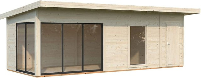 Palmako Gartenhaus Andrea mit Pultdach aus Fichtenholz in Natur - Bild 1