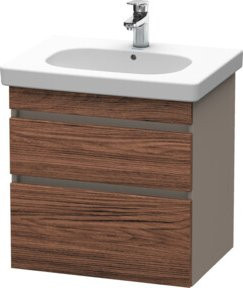 Duravit Waschtischunterschrank DuraStyle in Naturdunkelbraun, wandhängend, mit 2 Schubladen, B: 60 cm, T: 45,3 cm - Bild 1
