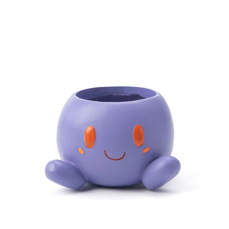Aoger Kawaii Pokemon Oddish Sukkulenten-Blumentopf aus Keramik in Lila - Bild 4