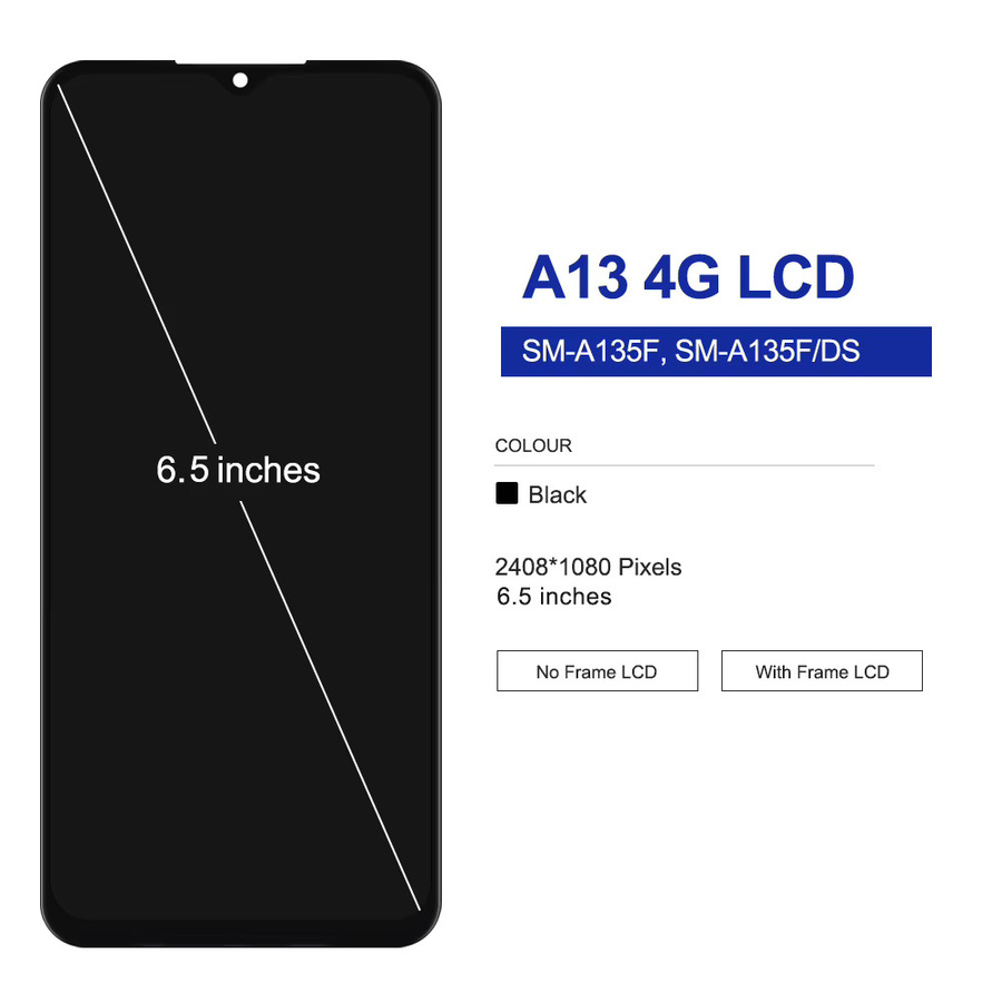 Samsung A13 4G LCD Display mit Touchscreen Digitizer in Schwarz, 6.5 Zoll - Bild 3
