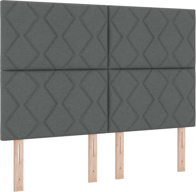 vidaXL LED Kopfteil Grau mit USB-Ladeport und integrierter Beleuchtung, Breite: 160 cm - Bild 1