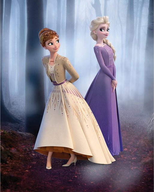 Komar Wandbild Frozen Wood Walk Kinderwelten, bunt, B: 40 cm, H: 50 cm - Bild 1