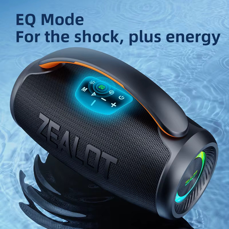 Zealot P11 Bluetooth-Lautsprecher in Schwarz mit 50 W Stereo-Sound und steuerbarer Beleuchtung - Bild 3