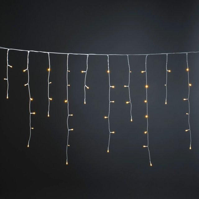 Konstsmide LED-Eisregenvorhang für Außen mit 400 Dioden in Weiß und Gold/Messing, 6 W - Bild 1