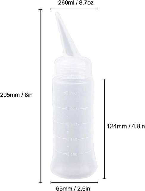 Love Home Garden Haarfärbeflasche mit Skala, 260 ml, Weiß - Bild 1
