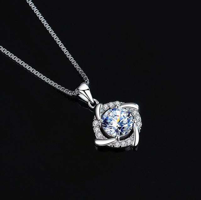 YIRAN Jewelry Halskette, Silber, Zirkonia, Damen, 45cm - Bild 1