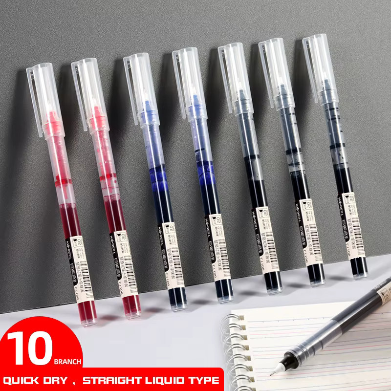 KOBEST Gelstifte mit 0,5 mm feiner Spitze, schnelltrocknende Tintenroller mit hoher Tintenkapazität, schwarze Tinte, 12 Stück - Bild 5