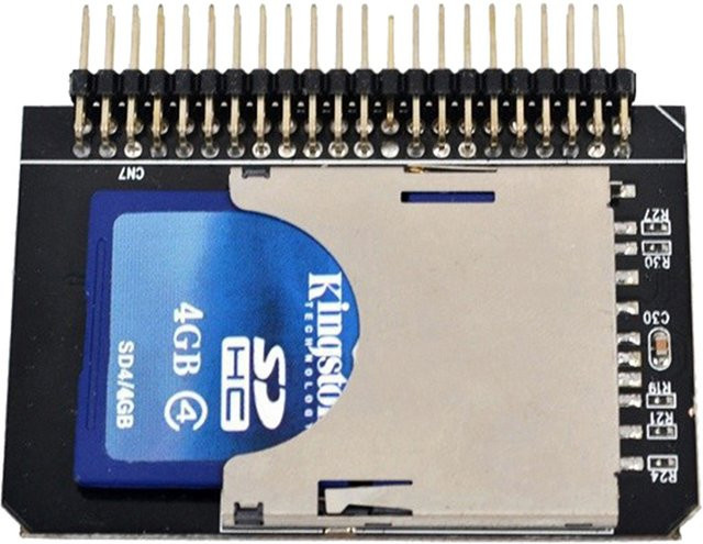 SD zu IDE 2,5 Zoll 44 Pin Adapter für SDHC, SDXC und MMC Karten in Schwarz - Bild 1