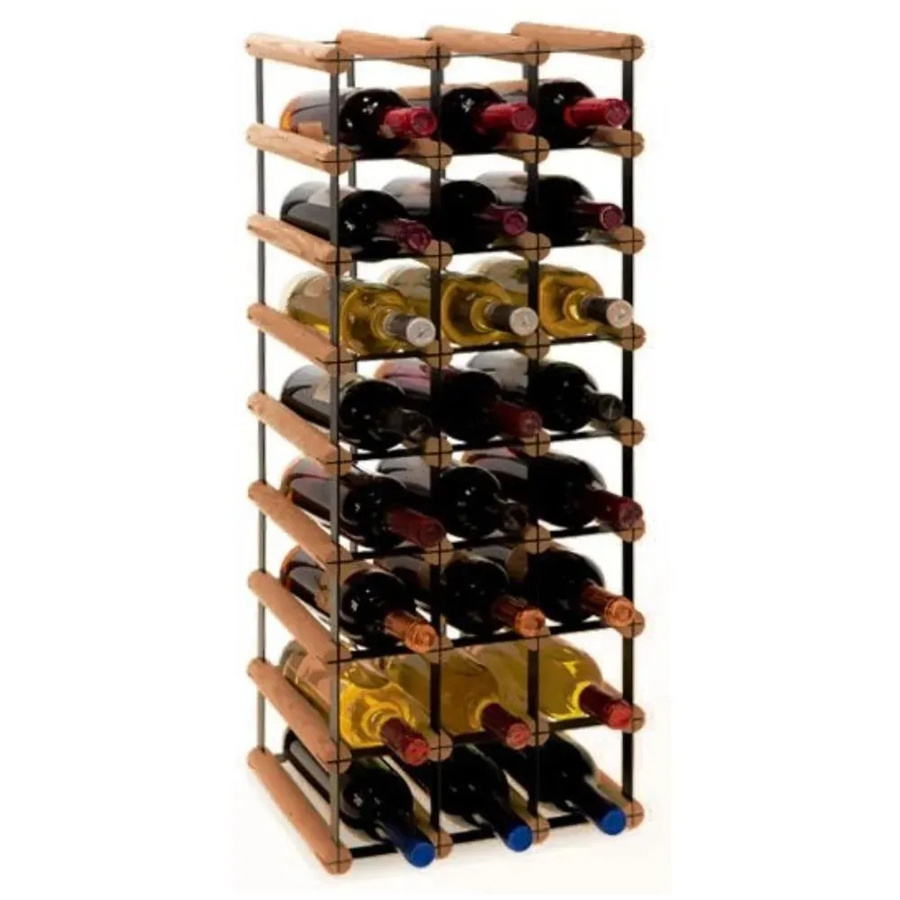 PROREGAL Modulares Weinregal Vinotega aus massivem Kiefernholz, Braun geölt, H x B x T: 82,5 x 32,5 x 24,5 cm - Bild 2
