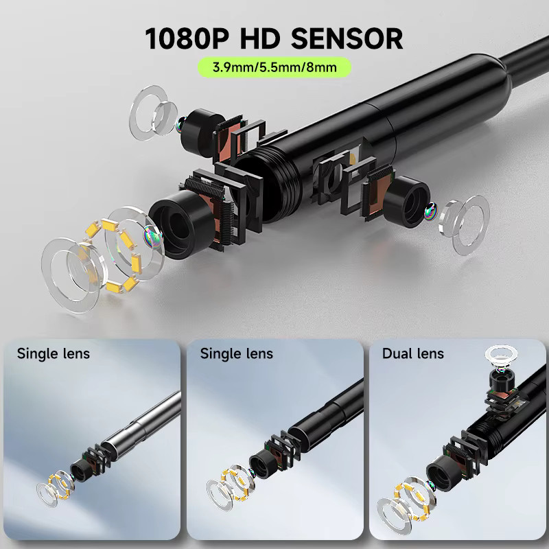 ZEMICAM Industrielle Handheld-Endoskopkamera mit 4,3-Zoll-IPS-Bildschirm und abnehmbarem Design, IP67 wasserdichte Inspektionskamera in Schwarz - Bild 3