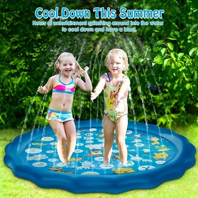 Inflatable Kingdom Wasserspielzeug, aufblasbare Wasser-Spielmatte aus PVC in Blau - Bild 1