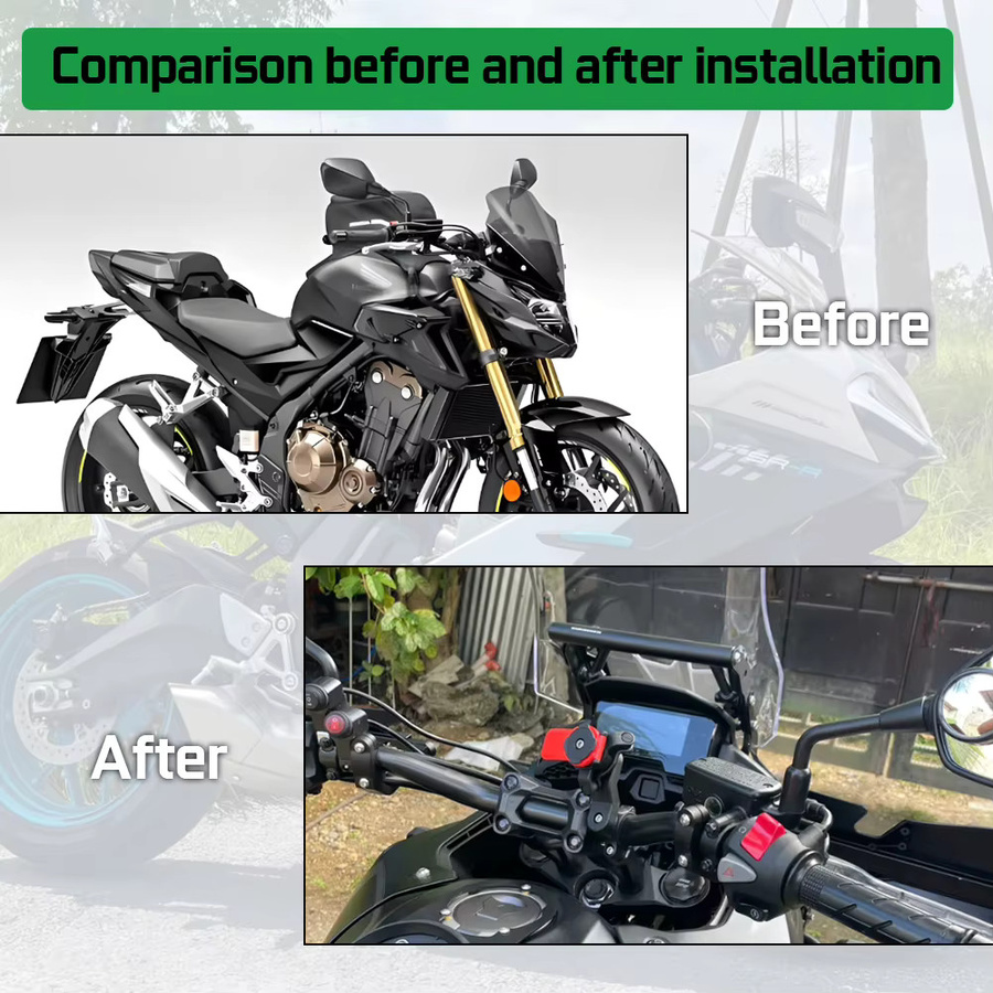 Motorrad Smartphone GPS Halterung für Honda CB500X CB500 2015-2023 in Schwarz - Bild 4