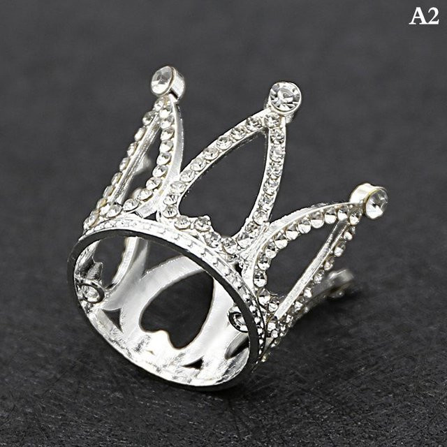 Paddya Mini Krone Prinzessin Tiara, Perle, Kristall, Kinder, gray - Bild 1