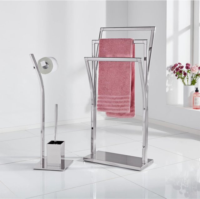 Handtuchständer von Heine Home in Silber aus Metall, Höhe: 88,0 cm, Breite: 42,0 cm, Tiefe: 20,0 cm - Bild 1