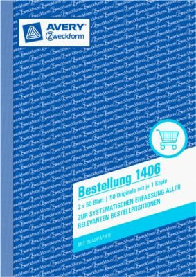 AVERY Zweckform Durchschlagpapier Set, weiß und blau, 2 Blatt blanko und 1 Blatt Blaupapier - Bild 1