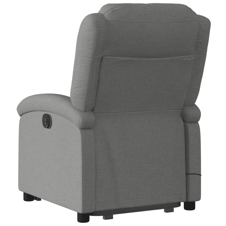 vidaXL Massagesessel mit elektrischer Aufstehhilfe in Dunkelgrau aus Samt und Stoff - Bild 5