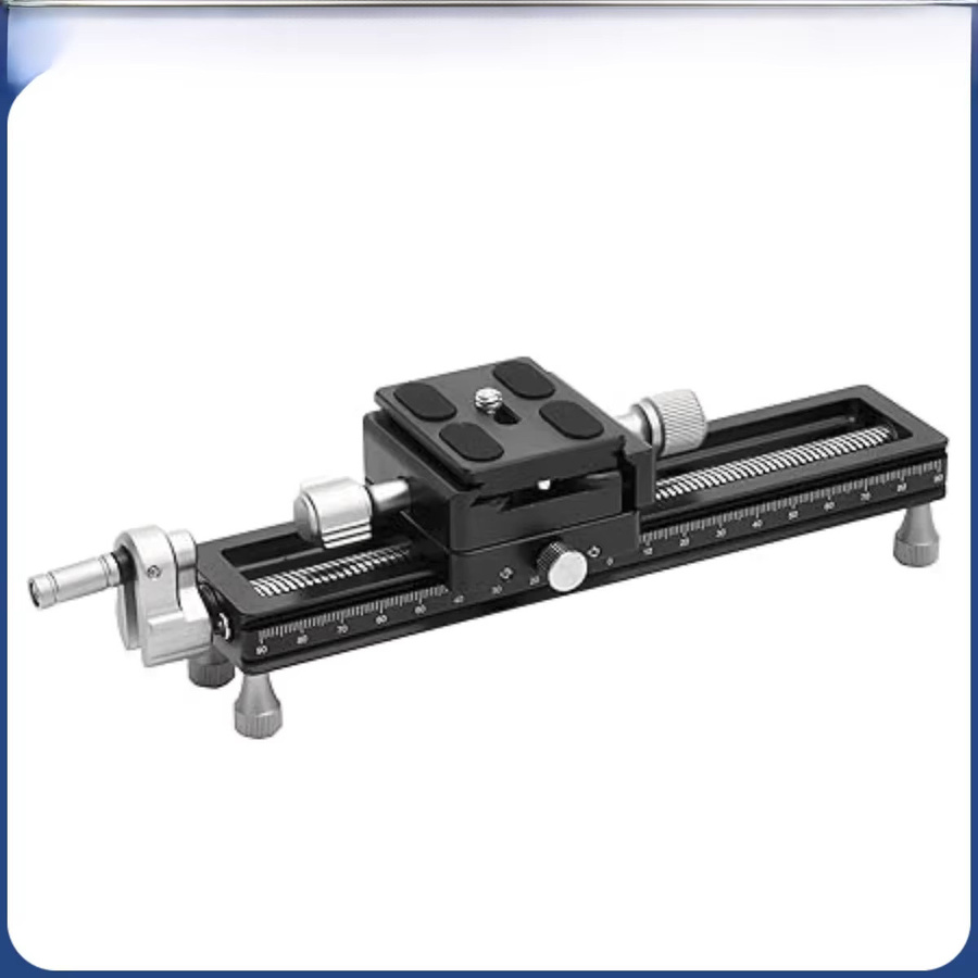 Fotopro FT-100 PRO Makro Fokussierungsschiene Rack Slider für Nahaufnahmen in Schwarz - Bild 3