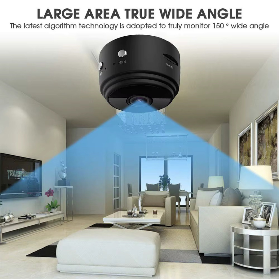 Regaton A9 Mini WiFi-Videorekorderkamera als intelligente Sicherheitsüberwachungskamera in Schwarz mit App-Steuerung - Bild 3
