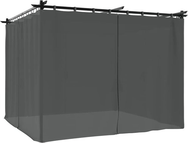 vidaXL Pavillon mit Vorhängen und Fenster in Anthrazit aus Stahl und Polyester, B/T/H: 300 x 300 x 220 cm - Bild 1