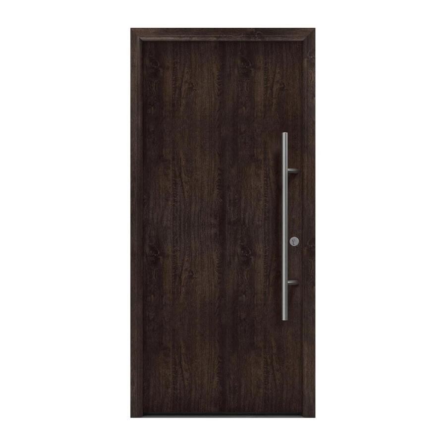 EcoStar Haustür Isopro Secur IPS 010 Eiche Dunkel, Breite: 110 cm, Höhe: 210 cm, DIN Rechts, RC2 Sicherheit, Material Stahl und Aluminium - Bild 2