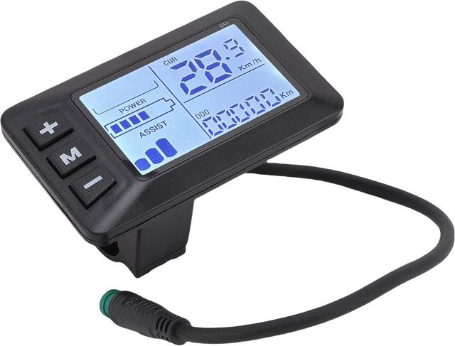 Meisho E-Bike LCD-Display in Weiß mit regenfester Steckerverbindung und Geschwindigkeitsregelung für E-Scooter und E-Bikes - Bild 1
