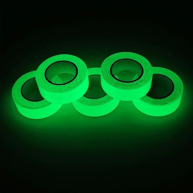 YH-Led Lighting Selbstklebendes fluoreszierendes Leuchtband in Grün, reflektierendes Warnband für Sicherheit und Dekoration, Breite: 0,4 cm, Länge: 3 m - Bild 1