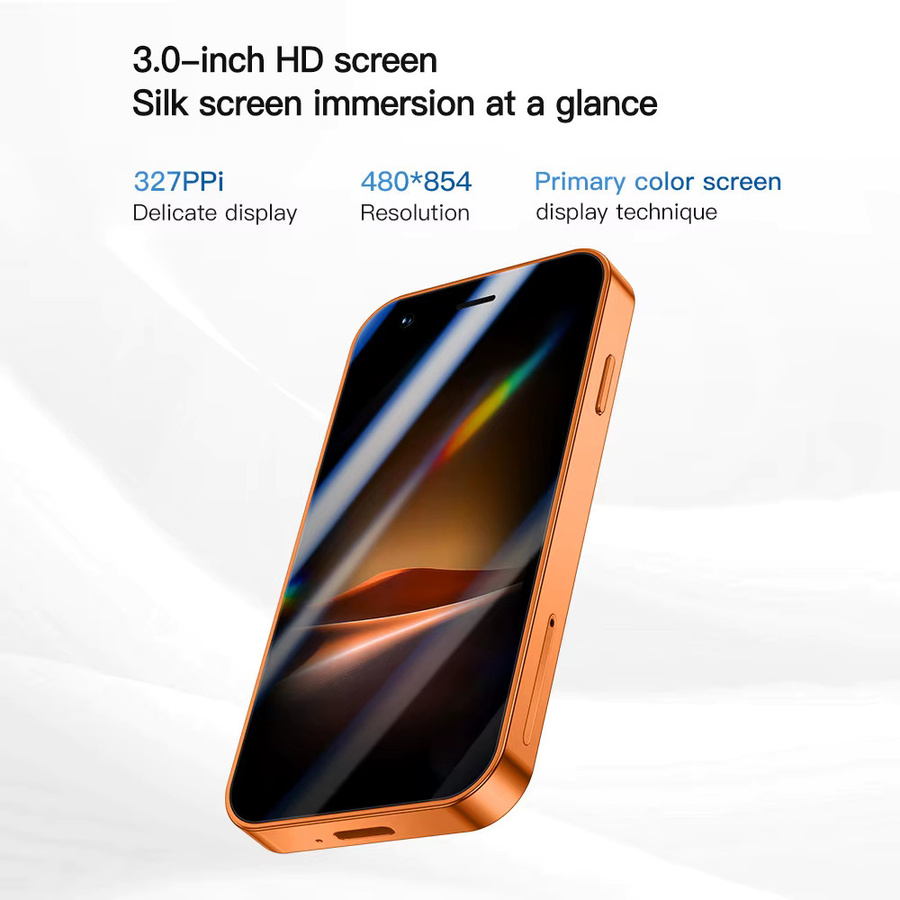 ONEMYTH A17 3G Mini Smartphone in Orange mit Android 8.1, 3,0 Zoll HD Display, 2GB RAM und 16GB Speicher, Dual SIM Standby - Bild 2