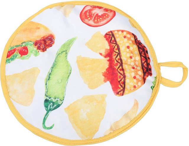 Neoglint Tortilla-Wärmbeutel aus PP-Baumwolle, isolierter Stoffbeutel für Tacos, Naan und Pizza, mikrowellengeeignet, 30 cm - Bild 1
