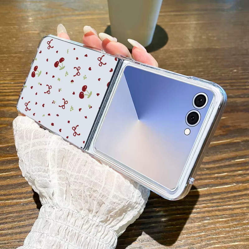 Handyhülle mit Kirsch-Design für Samsung Galaxy Z Flip 7 6 5 4 5G aus PC-Material - Bild 4