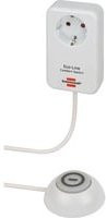 Brennenstuhl Eco Line Comfort Switch Adapter EL CSA 1 Steckdose mit beleuchtetem Fußschalter, weiß, B/T/H: 8,2 x 8,2 x 8,2 cm - Bild 1