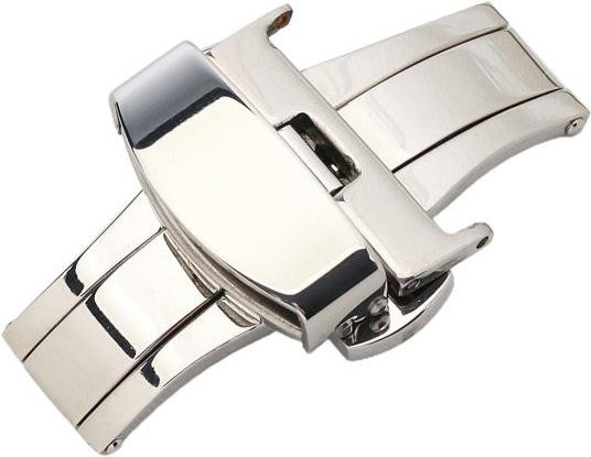 caicaichen Uhrenarmbandschließe Edelstahl, silber, 22 mm, Unisex - Bild 1