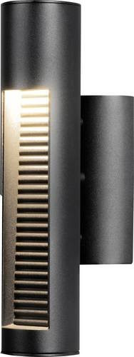 Konstsmide Udine LED-Außenwandleuchte in Schwarz mit Aluminium und Glas, B/H: 30 x 7,5 cm - Bild 1
