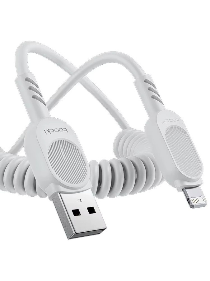 Toocki USB-A auf Lightning Feder-Ladekabel für iPhone und iPad Pro, Schwarz, 2,4 A Schnellladegerät mit USB-Beleuchtung - Bild 6