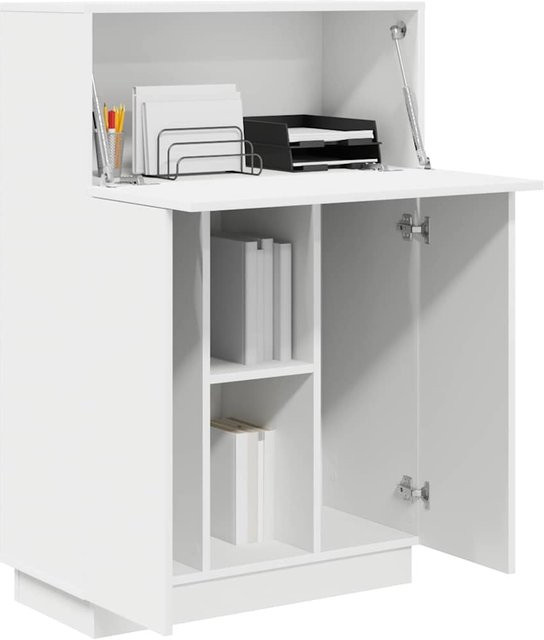 Weißer Schreibtisch mit Tür von VD Home Furnishing aus Spanplatte, B/T/H: 71,5 x 31,5 x 106,5 cm - Bild 1
