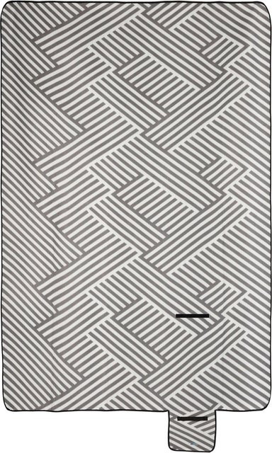Relaxdays Picknickdecke aus Polyester und Aluminium in Grau Weiß, wasserdicht und faltbar, B/T: 200 x 300 cm - Bild 1