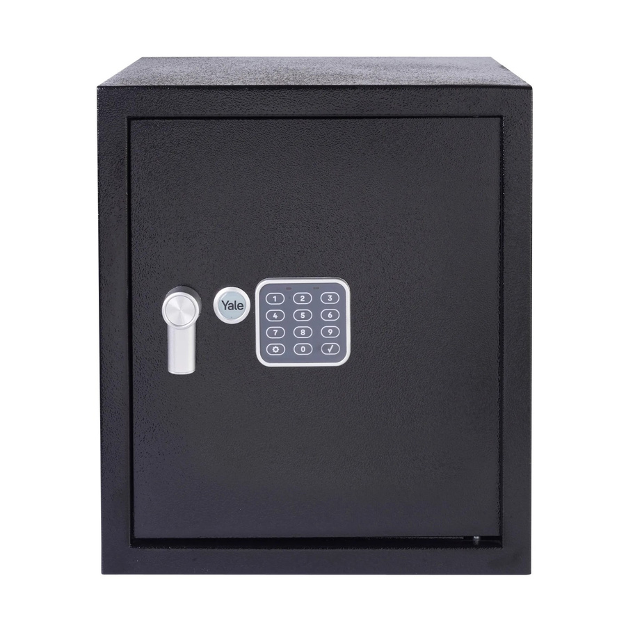 Yale Möbeltresor Value Safe L Code 40 mit elektronischem Zahlenschloss und Schlüsselschloss, Schwarz, B/T/H: 39,0 x 39,0 x 10,6 cm - Bild 2
