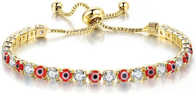 YULIN Armband, Kupfer, Zirkonia, Damen, Rot, Blau - Bild 1