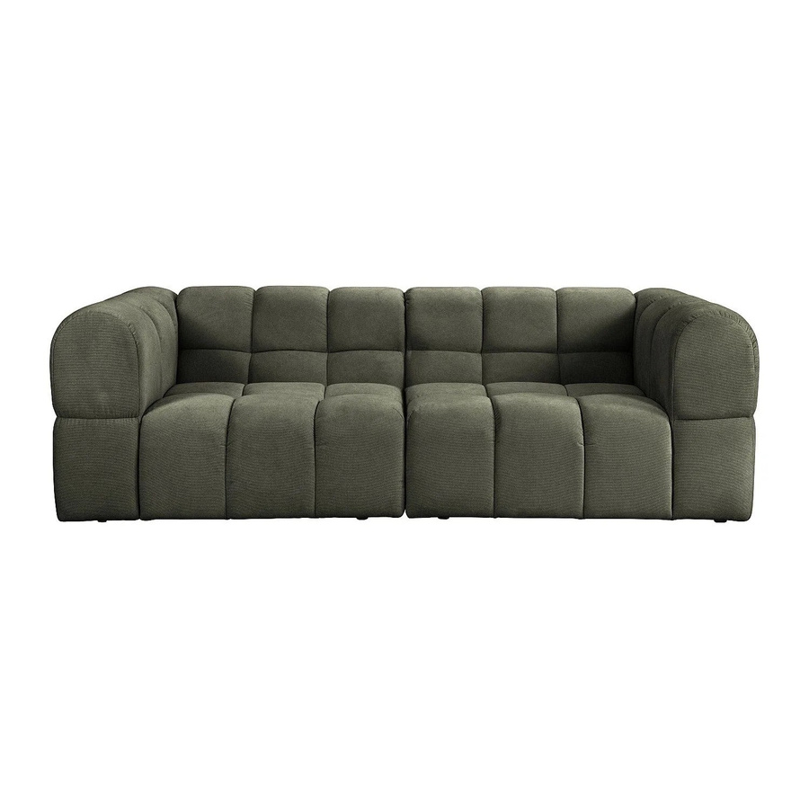 Vente-unique Sofa Rimalo in Khaki ohne Schlafmöglichkeit mit Stoffbezug, Breite: 244 cm - Bild 2