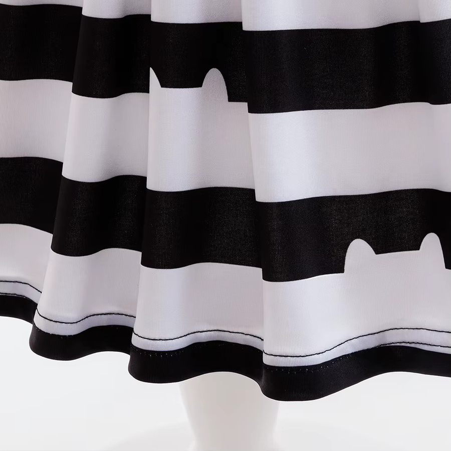 keaiyouhuo Halloween-Kostüm Mädchen, niedliche Katze, schwarz-weiß, Plüsch / Textil - Bild 6