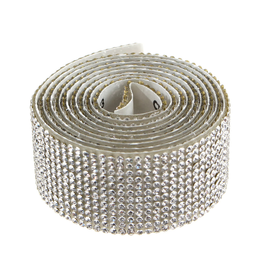 Strassband Kristallband in Silber für DIY Kunsthandwerk, Länge: 90 cm - Bild 2